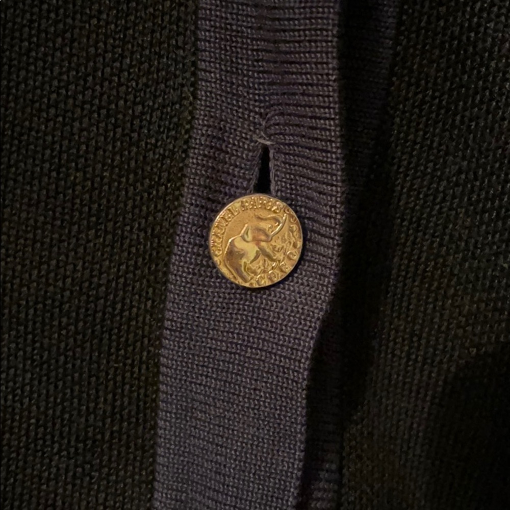 Cute, vintage, Chanel cardigan, navy & black